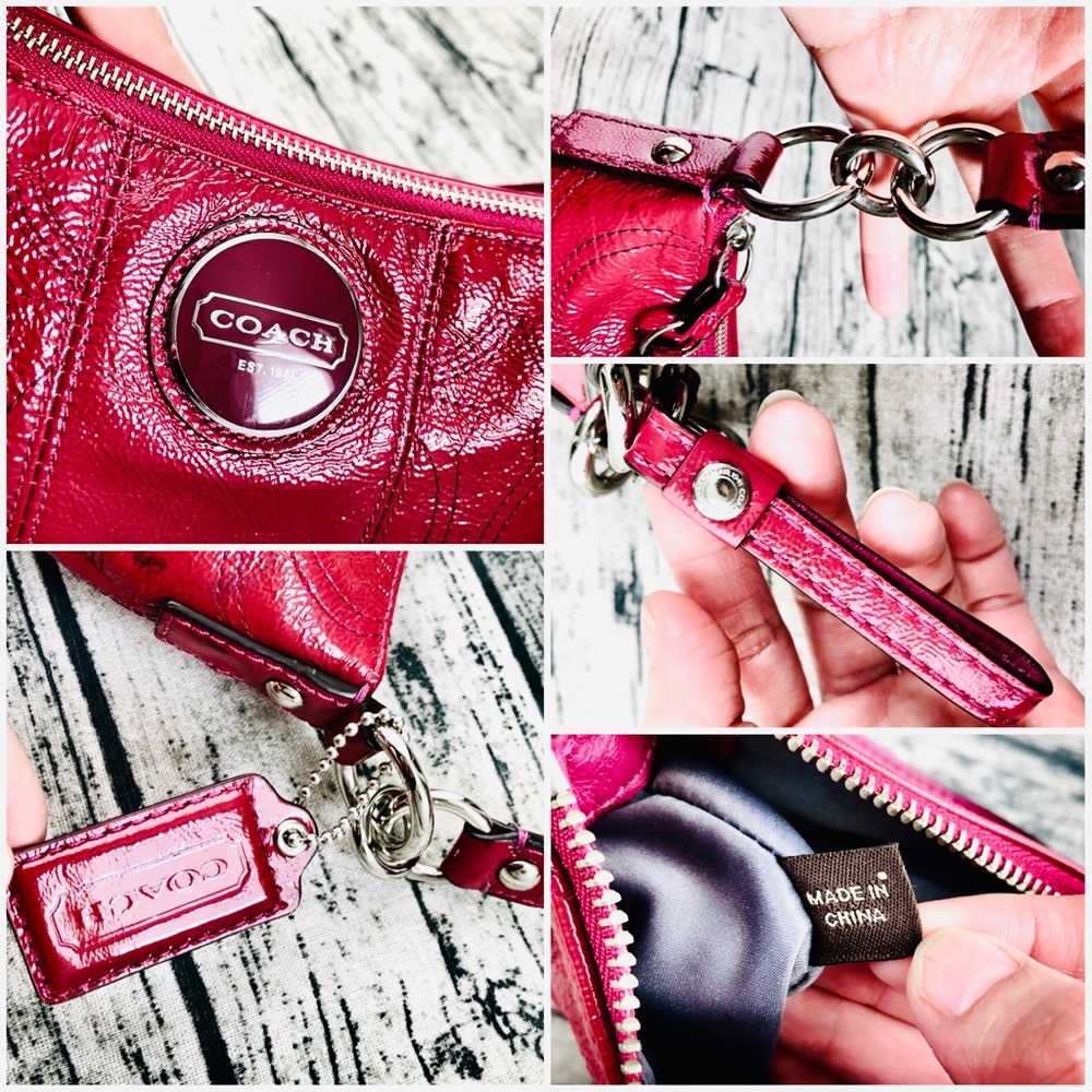 COACH⚡️Signature Red Patent Leather Demi Bag - Picture 7 of 10